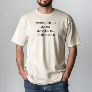 Funny Christian T-Shirt: Nap on the Couch - Sermon on the Mount