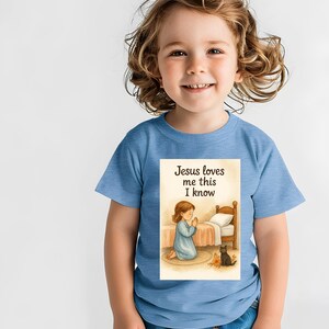 Toddler Jesus Loves Me Tee, Cute Kids T-Shirt, Inspirational Toddler Shirt, Baby Gift, Faith-Based Clothing