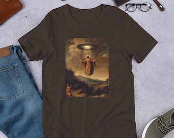 Camiseta unissex de manga curta Jesus Ascendente