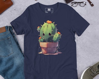 Kawaii Cactus Short Sleeve Unisex T-Shirt