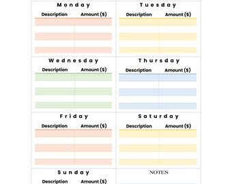 Elegant Daily, Weekly, and Monthly Financial Planner