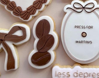 Coffee beans |Espresso Martini  | a tini bit older | birhtday embosser stamp & cutter, embosser, fondant stamp, debosser, 3D printed