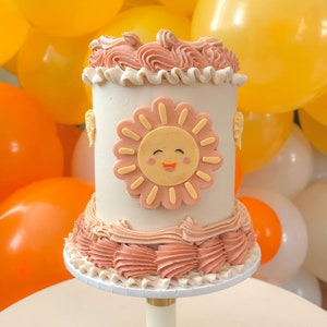 Cute sun baby shower/birthday cookie embosser stamp & cutter, embosser, fondant stamp, debosser, 3D printed U.K. sunshine