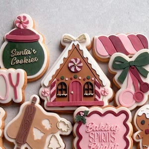 Gingerbread house | Christmas | festive | cookie embosser stamp & cutter, embosser, fondant stamp, debosser