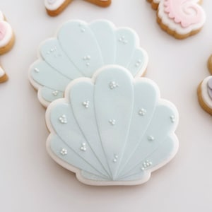 Scallop shell | Mermaid | Under the sea | Birthday | Baby shower | cookie embosser stamp & cutter, embosser, fondant stamp, debosser