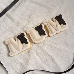 Simple bow MUM | Mother’s Day cookie embosser stamp & cutter, embosser, fondant stamp, debosser, 3D printed U.K.