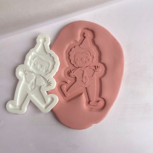 Circus Clown | Birthday | Baby shower | cookie embosser stamp & cutter, embosser, fondant stamp, debosser