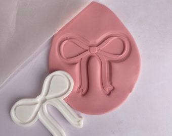 Easter | Bow | personalise cookie embosser stamp & cutter, embosser, fondant stamp, debosser, 3D printed U.K.