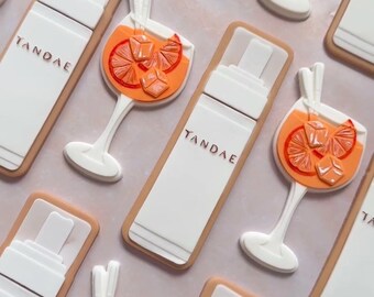 Cocktail Spritzer | Summer | Tropical | cookie embosser stamp & cutter, embosser, fondant stamp, debosser, 3D printed U.K.