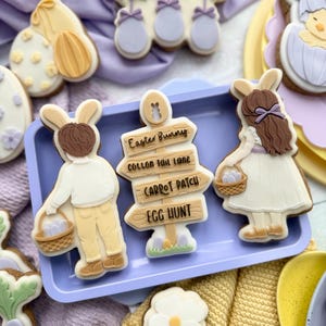 Easter direction sign | Easter | cookie embosser stamp & cutter, embosser, fondant stamp, debosser, 3D printed U.K. Bow