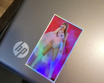Swiftie Holo Vinyl Decal 1989 Shake it off Eras Laptop Stanley Taylor&#39;s Version Sticker, Pop Music Fan Club Waterproof Shimmer