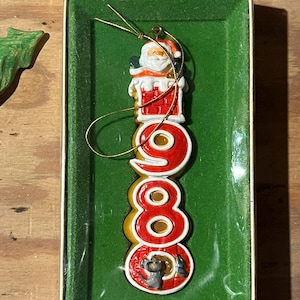Hallmark 1980 Santa Ornament | Vintage Keepsake Christmas Decoration | Classic Jolly Santa with Original Box