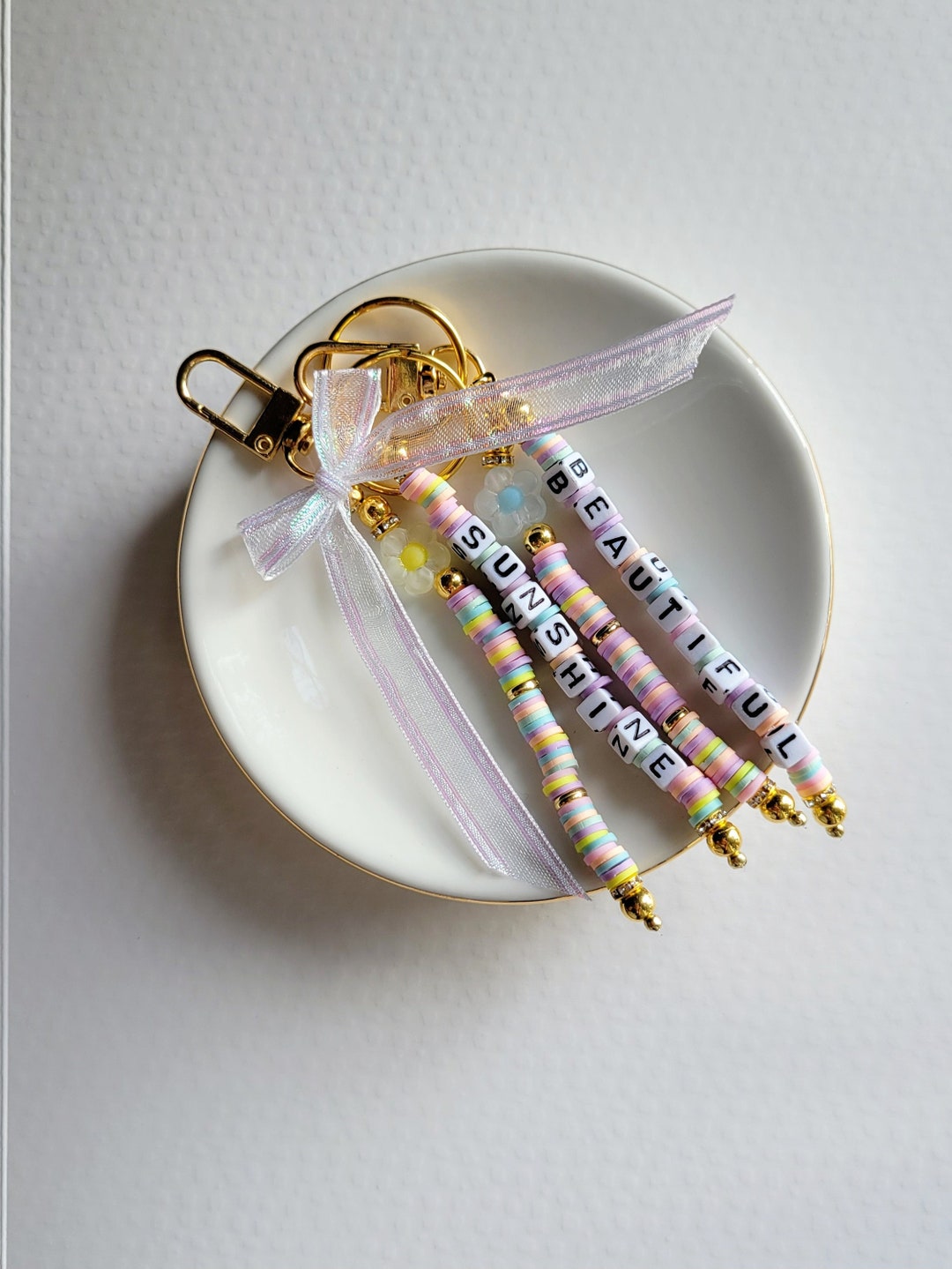 Pastel Keychains, Custom Keychains, Personalized Keychain, Cute