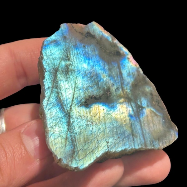 Small Half Polished Magical Labradorite slab