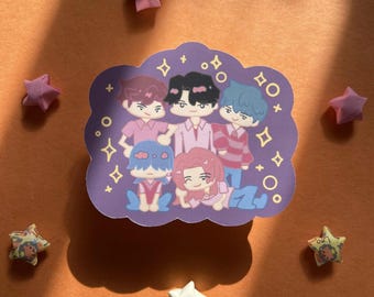 Saja Boys Soda Pop or Your Idol Stickers | Kpop Demon Hunters | Vinyl with Matte Finish | Durable and Waterproof | 3” x 2.61” Inch Sticker
