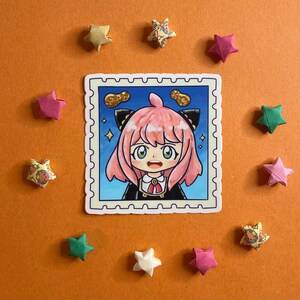 Anya Spy x Family Sticker | Vinyl with Matte Finish | Durable and Waterproof |  3” x 3” Inch Sticker