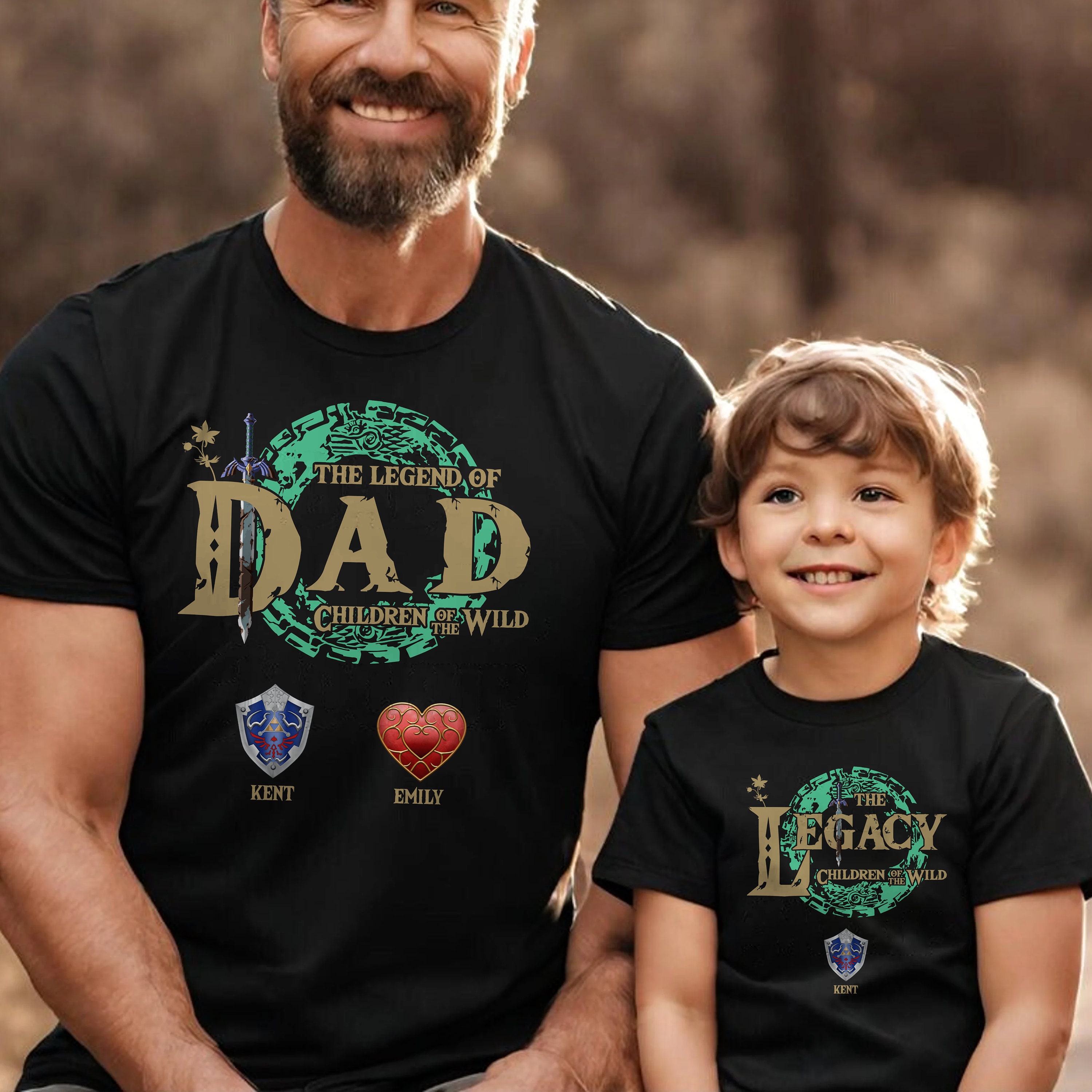 Custom The Legend Of Dad and Son T-Shirt, Zelda Dad Shirt, Zelda Link Shirt