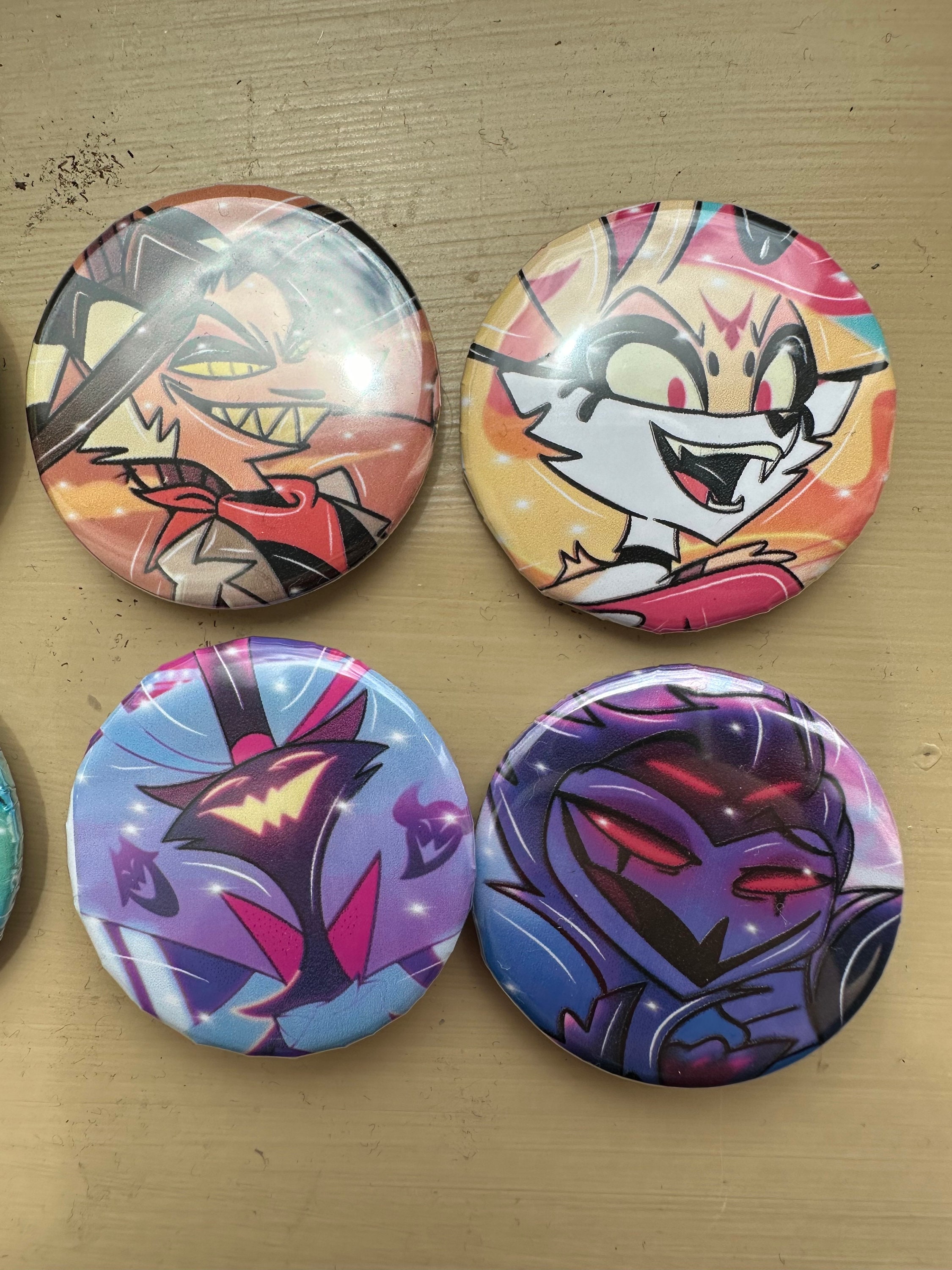Pin Boss Face Helluva Boss Pins Buttons Beelzebub Chaz Lona Fizzirolli Stolas Blitzo ...
