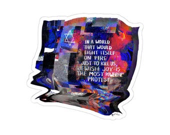 Jewish Joy Is the Most Powerful Protest Sticker | Jewish Pride Laptop Sticker