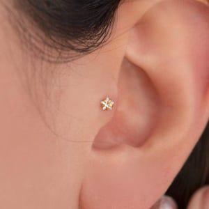 Star Earrings Star Piercing Stud Earrings, Conch Stud for Tragus, Helix, Cartilage, and Conch Gift For Her