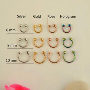 Hufeisen Ohrring Piercing Nasenring Für Tragus, Septum Ring, Helix, Knorpel Conch, Ring Barbell Lip Augenbraue Nase Bar