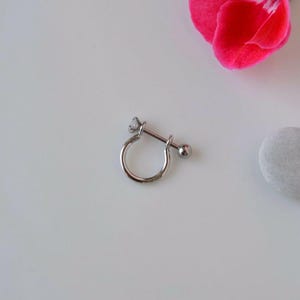 Half Ring Helix Piercing Horseshoe Earring Cartilage Earring Gold Silver