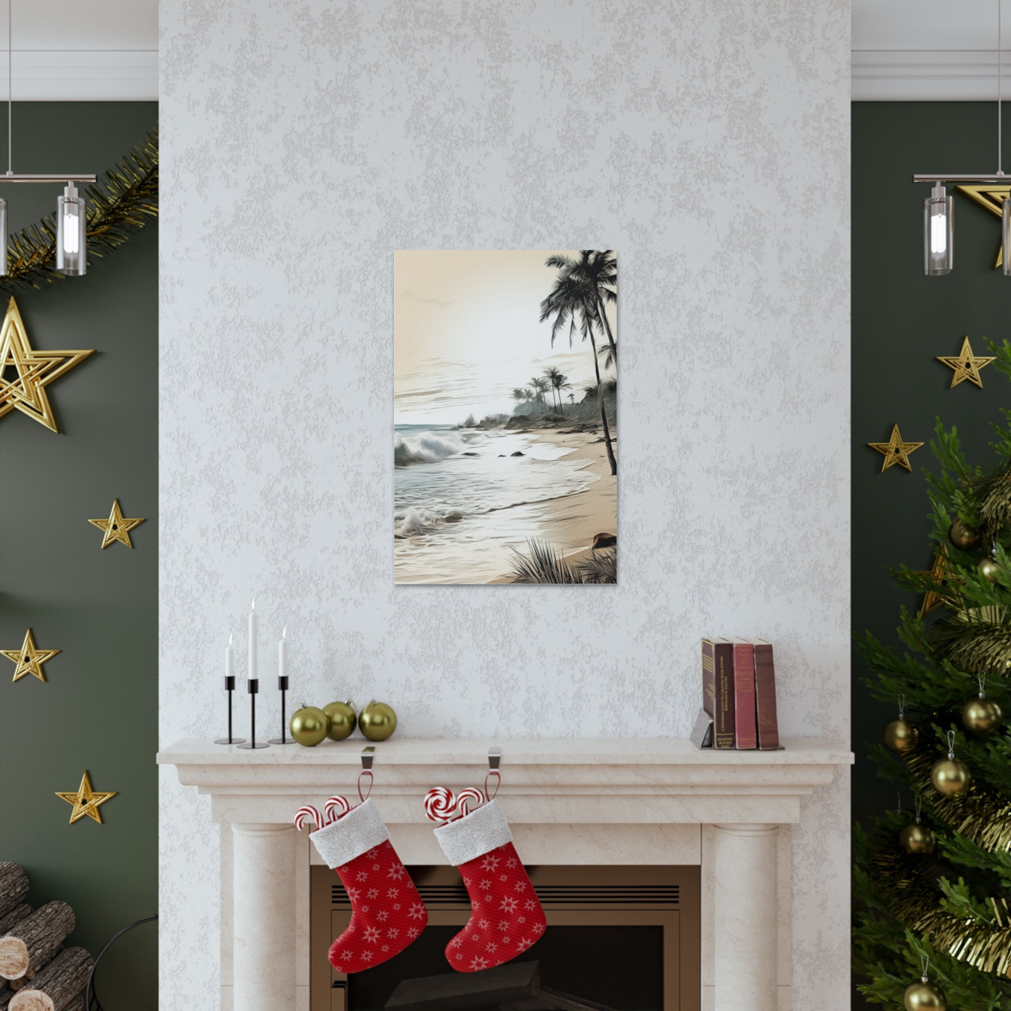 Shalinn's Palm Tree Paradise Waves of Tranquility Wall Art Coastal ...