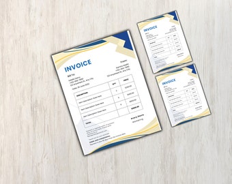 Editable Invoice Template, Minimalist Business Invoice,Printable Client Invoice, Services Invoice, Small Business Template, Digital Download