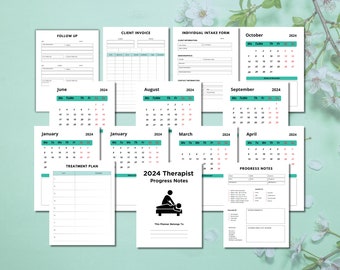 Edytowalny planista terapeutów, plan leczenia terapeutycznego, biuro poradnictwa, sesja terapeutyczna, psychoterapia, biuro psychologa, natychmiastowe pobieranie