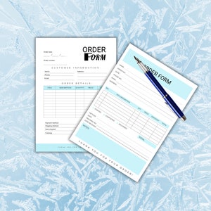 Editable Order Form, Order Form Template, Purchase Order Form Template, Order Form, Instant Download, Printable Form,  Business Order Form
