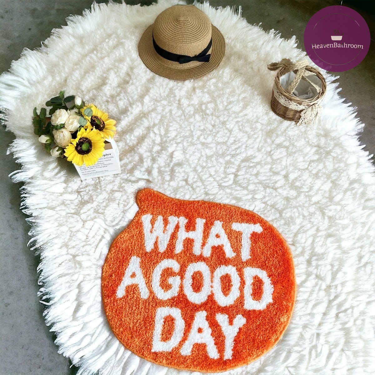 What A Good Day Bath Mat Funky Bath Mat Absorbent and Quickdrying Bath