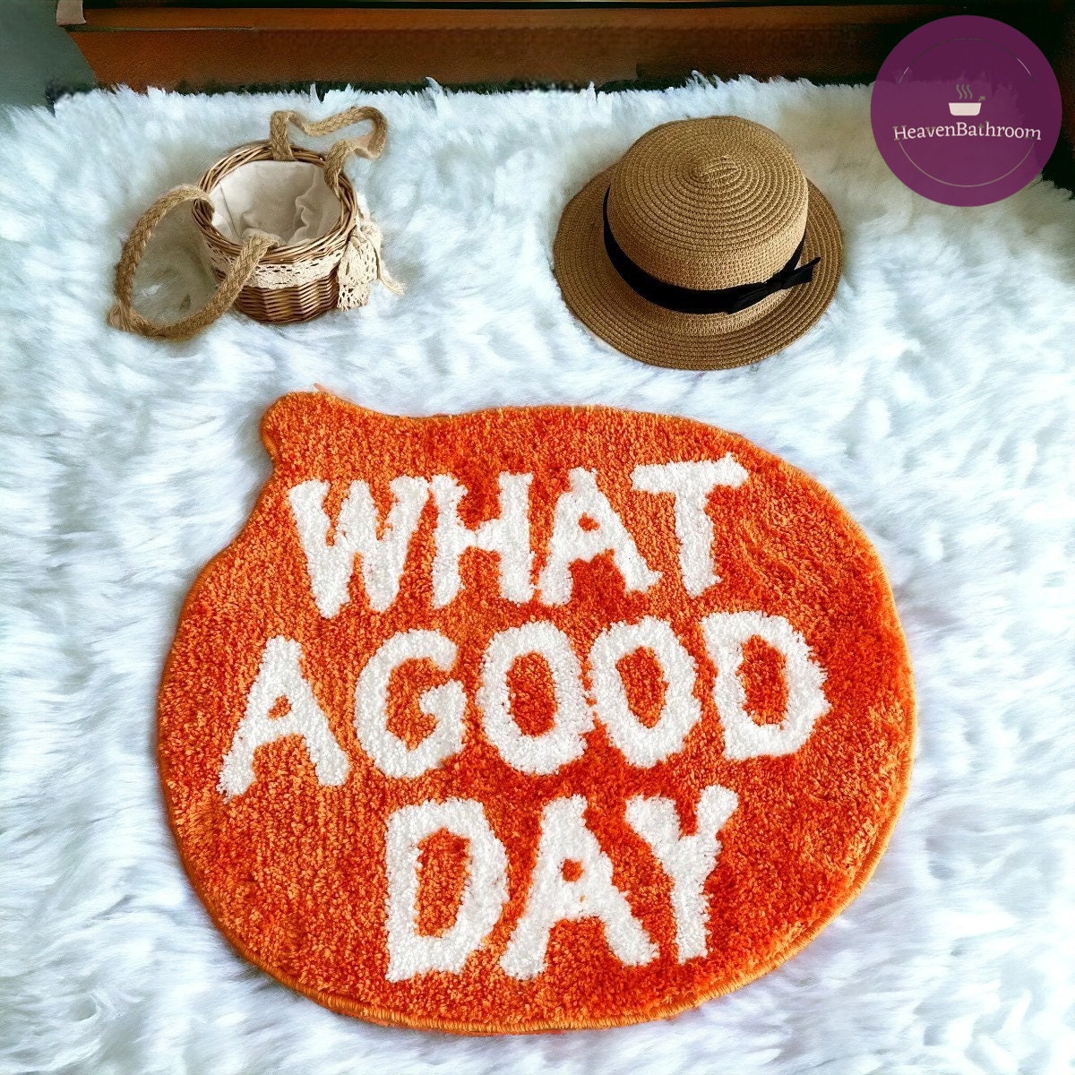 What A Good Day Bath Mat Funky Bath Mat Absorbent and Quickdrying Bath