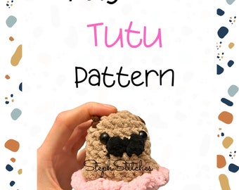 No Sew Pug in a Tutu Crochet PDF Pattern Cute Easy Amigurimi