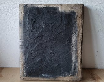 Modern Organic Wall Art, Handmade Paper Mache Structural Wall Art, Wabi Sabi Paper Clay Abstract Wall Art.
