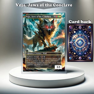 Voja, mandíbulas del cónclave: tarjeta personalizada MTG Proxy, EDH con ilustraciones completas