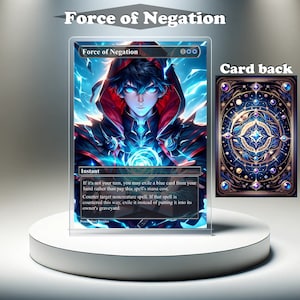 Kracht van ontkenning: aangepaste MTG-proxykaart, volledige kunst EDH