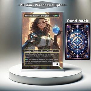 Zimone, escultor de la paradoja: carta personalizada de MTG Proxy, EDH con ilustraciones completas