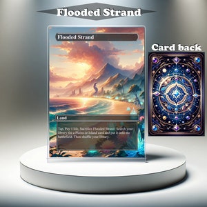 Flooded Strand - MTG Proxy Custom Card, Full Art EDH