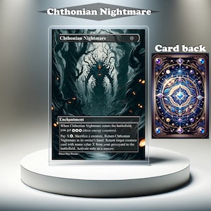 Pesadilla ctónica: carta personalizada de MTG Proxy, EDH con ilustraciones completas