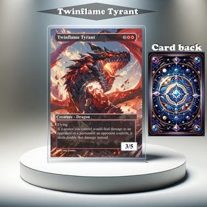 Tirano de llamas gemelas: carta personalizada de MTG Proxy, EDH con ilustraciones completas