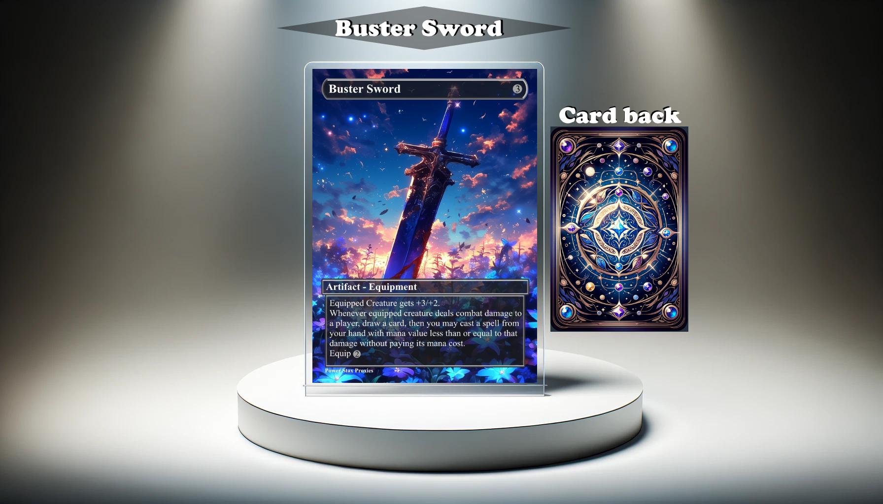 Buster Sword - MTG Proxy Custom Card, Full Art EDH