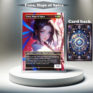 Yuna, Hope of Spira - aangepaste MTG-proxykaart, volledige kunst EDH