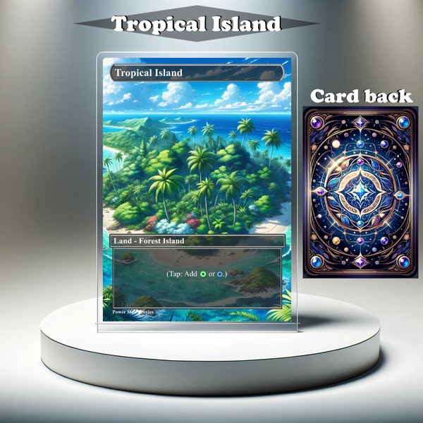 Tropical Island - MTG Proxy Custom Card, Full Art EDH