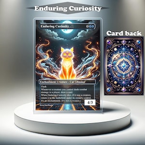 Enduring Curiosity - Carte personnalisée proxy MTG, illustration complète EDH