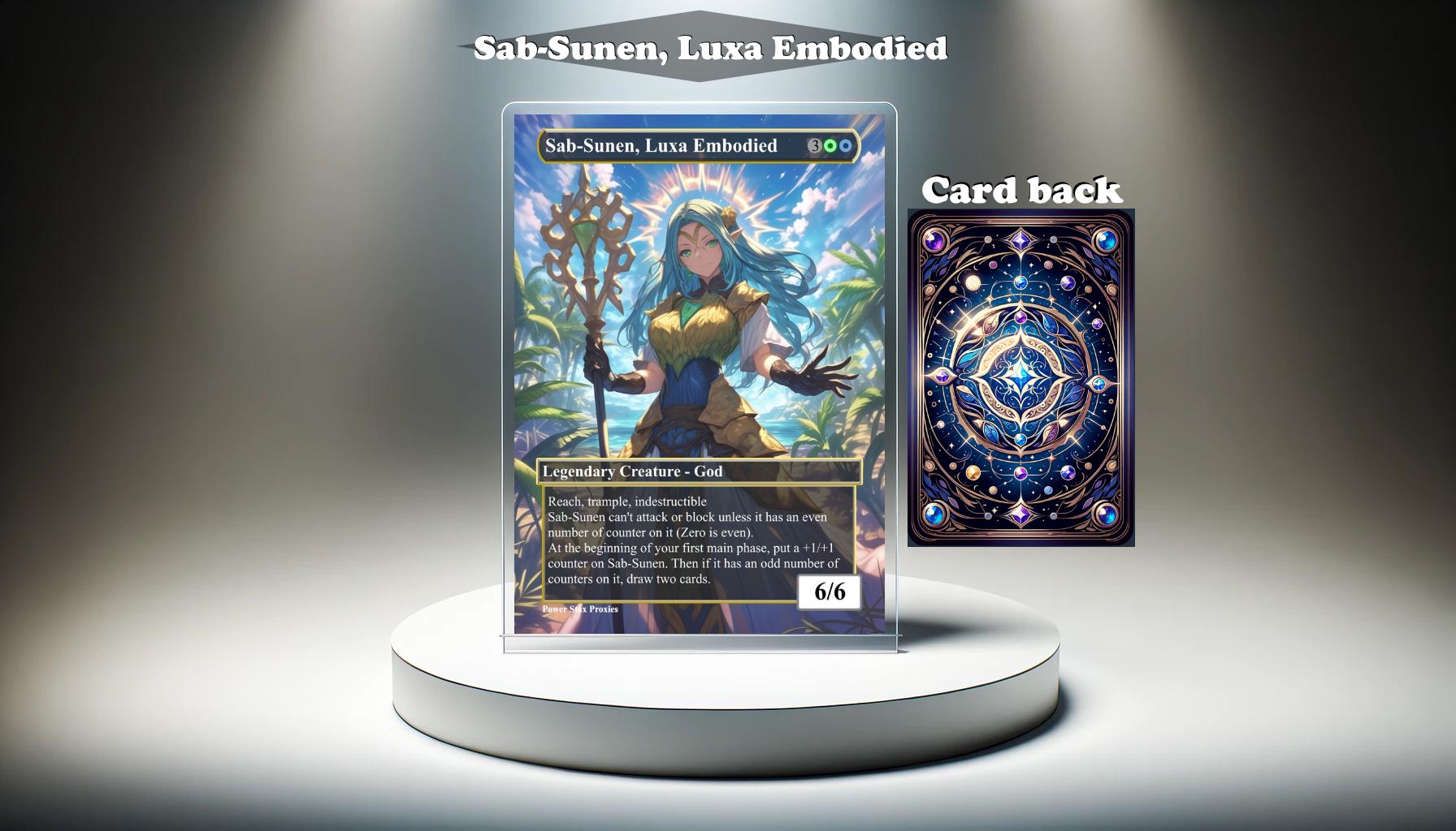 Sab-sunen, Luxa Embodied - MTG Proxy Custom Card, Full Art EDH - Etsy