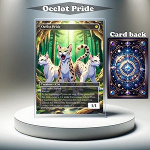 Ocelot Pride: aangepaste MTG-proxykaart, volledige kunst EDH
