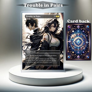 Trouble in Pairs - Carte personnalisée proxy MTG, illustration EDH complète