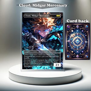 Cloud, Midgar Mercenary - MTG Proxy Custom Card, Full Art EDH