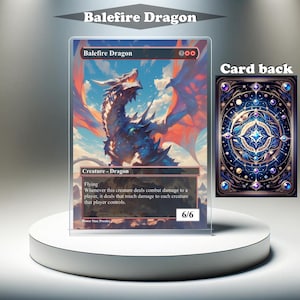 Dragón de fuego maligno: carta personalizada de MTG Proxy, EDH con ilustraciones completas