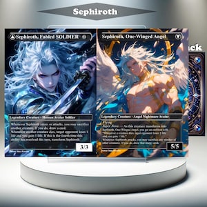 Sephiroth, el legendario SOLIER // Sephiroth, el ángel de una sola ala - Carta personalizada de MTG Proxy, EDH con arte completo